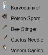 ingrédients de l'Enchantement de poison mortel pour Assassins