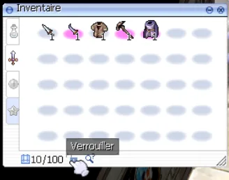 Verrouiller un objet dans l'inventaire