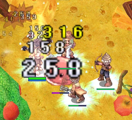 combat contre le 1er boss de Poring Village