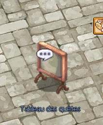 fenêtre Tableau des quêtes