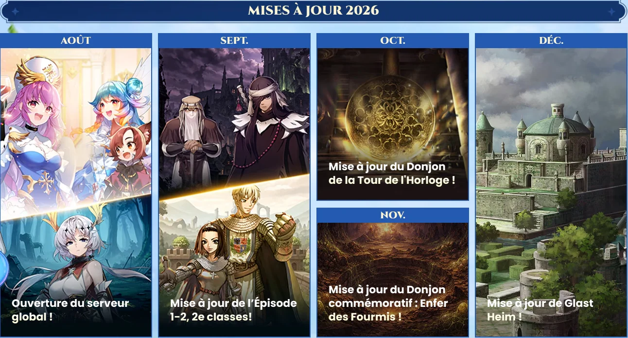 feuille de route officielle, août à décembre 2026
