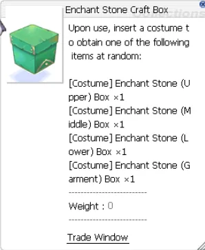 tooltip de l'Enchant Stone Craft Box