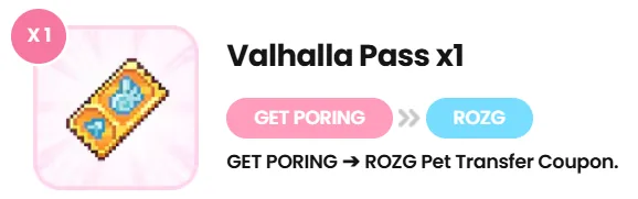 import du Poring cosmétique en jeu via le Valhalla Pass